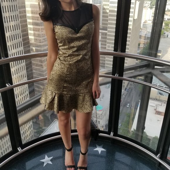 Gold and black Cocktail dress - Picture 1 of 8